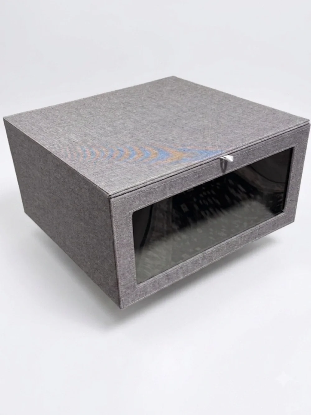Cambridge Drop-Front Sweater Box in Grey - The Container Store EUC
